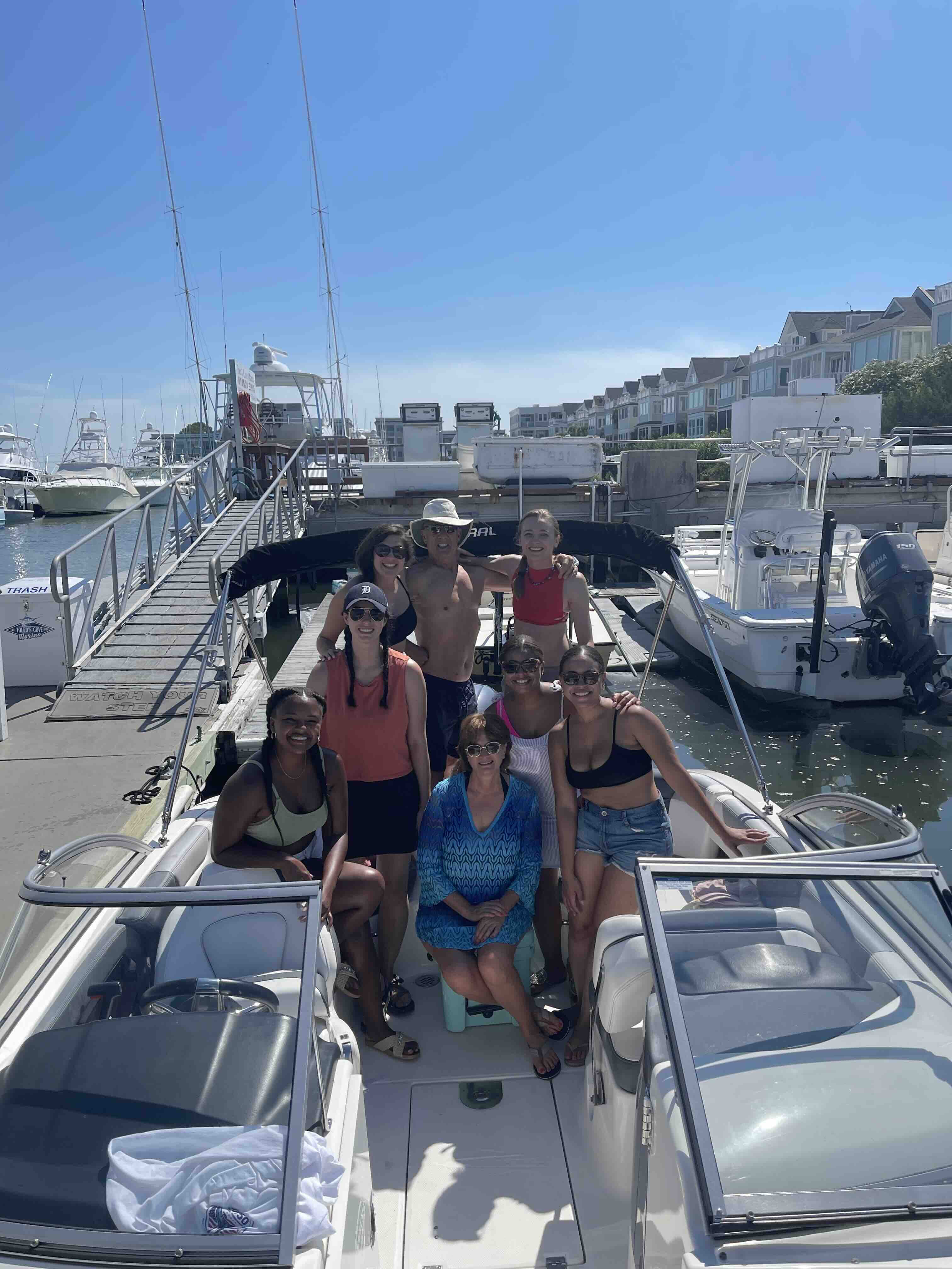 friends on a boat