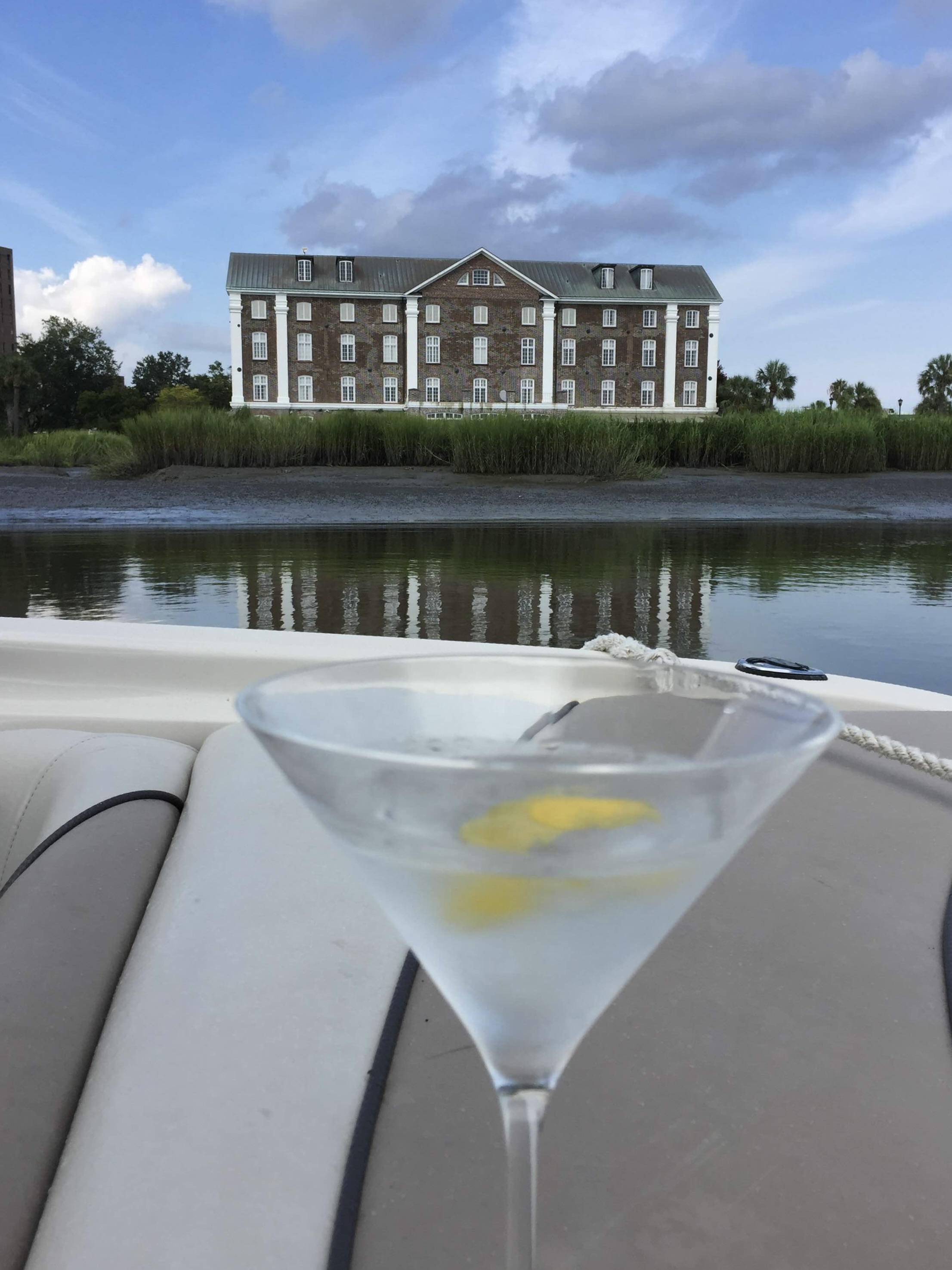 wine on a boat